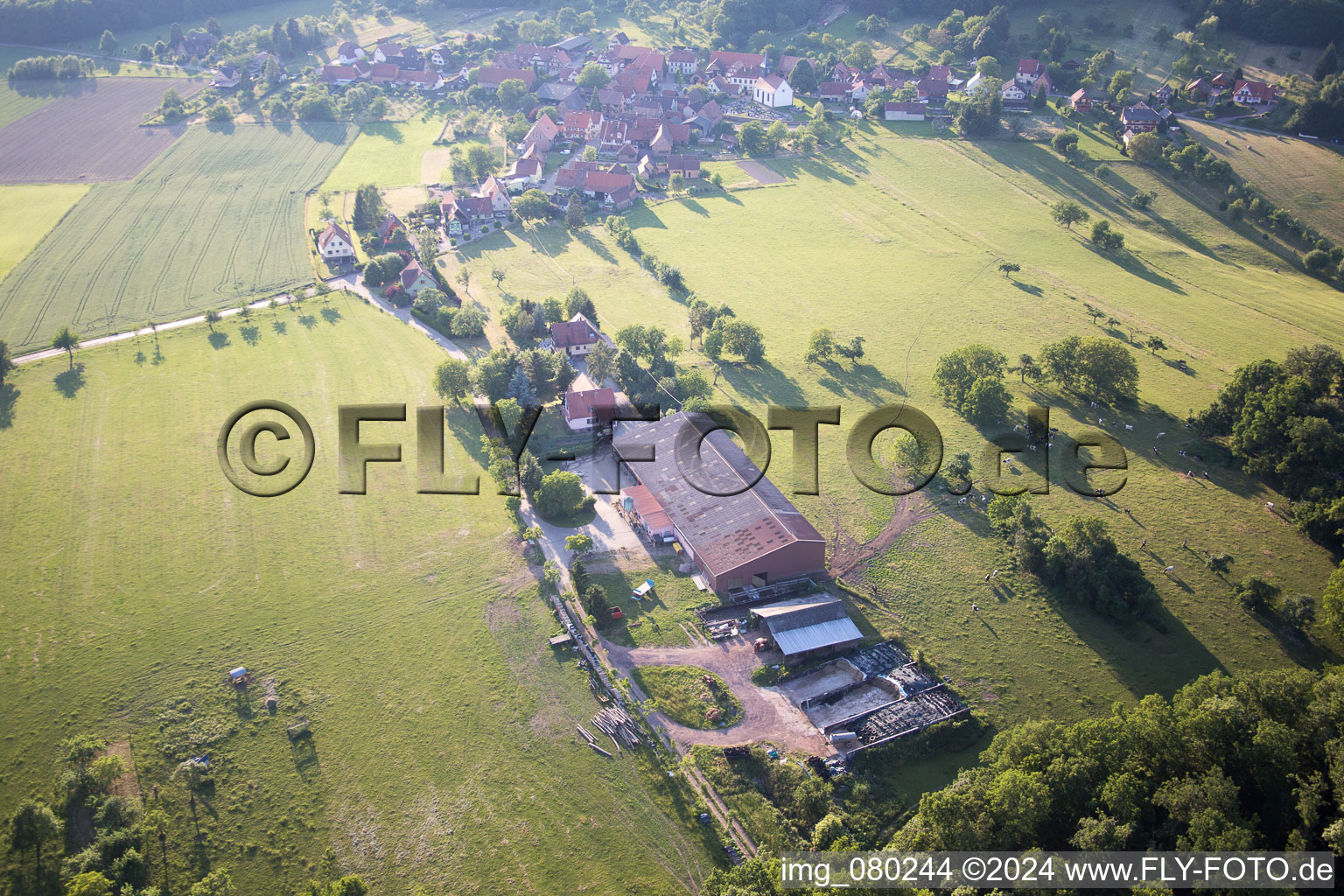 Mattstall dans le département Bas Rhin, France d'en haut