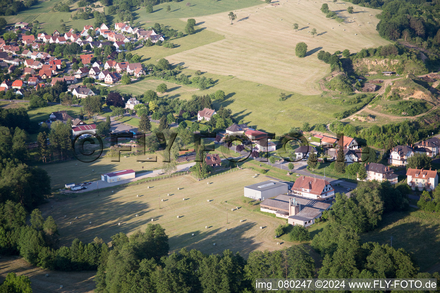 Photographie aérienne de Lembach dans le département Bas Rhin, France