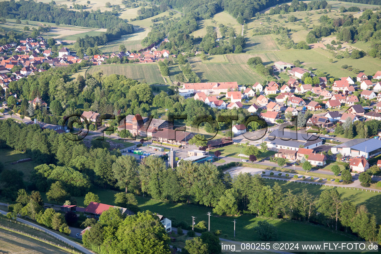 Enregistrement par drone de Lembach dans le département Bas Rhin, France