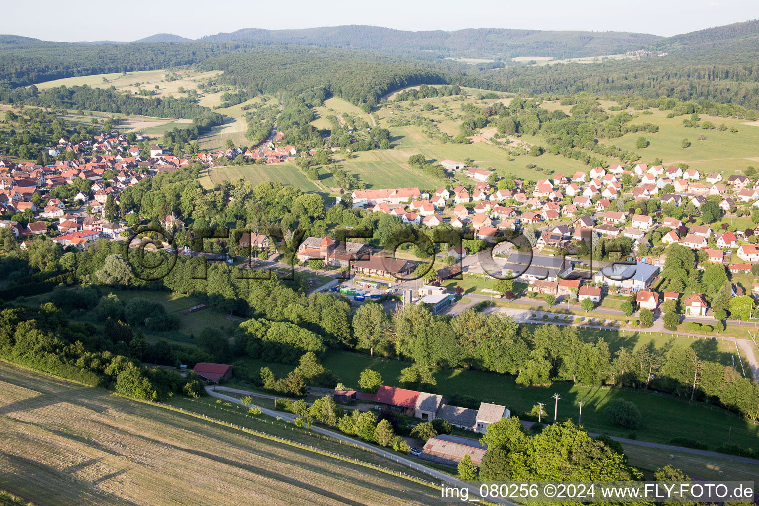 Image drone de Lembach dans le département Bas Rhin, France