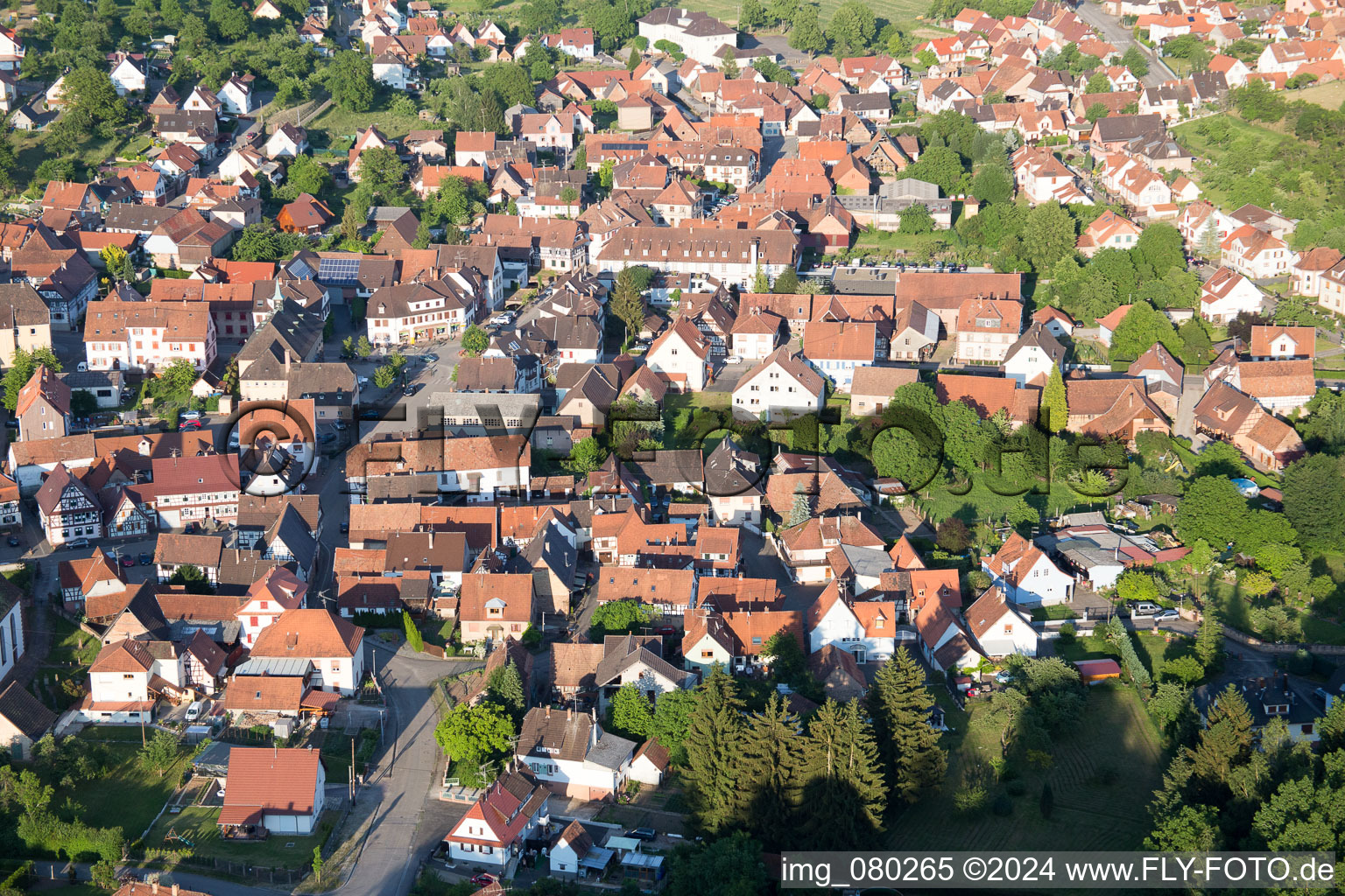 Lembach dans le département Bas Rhin, France hors des airs