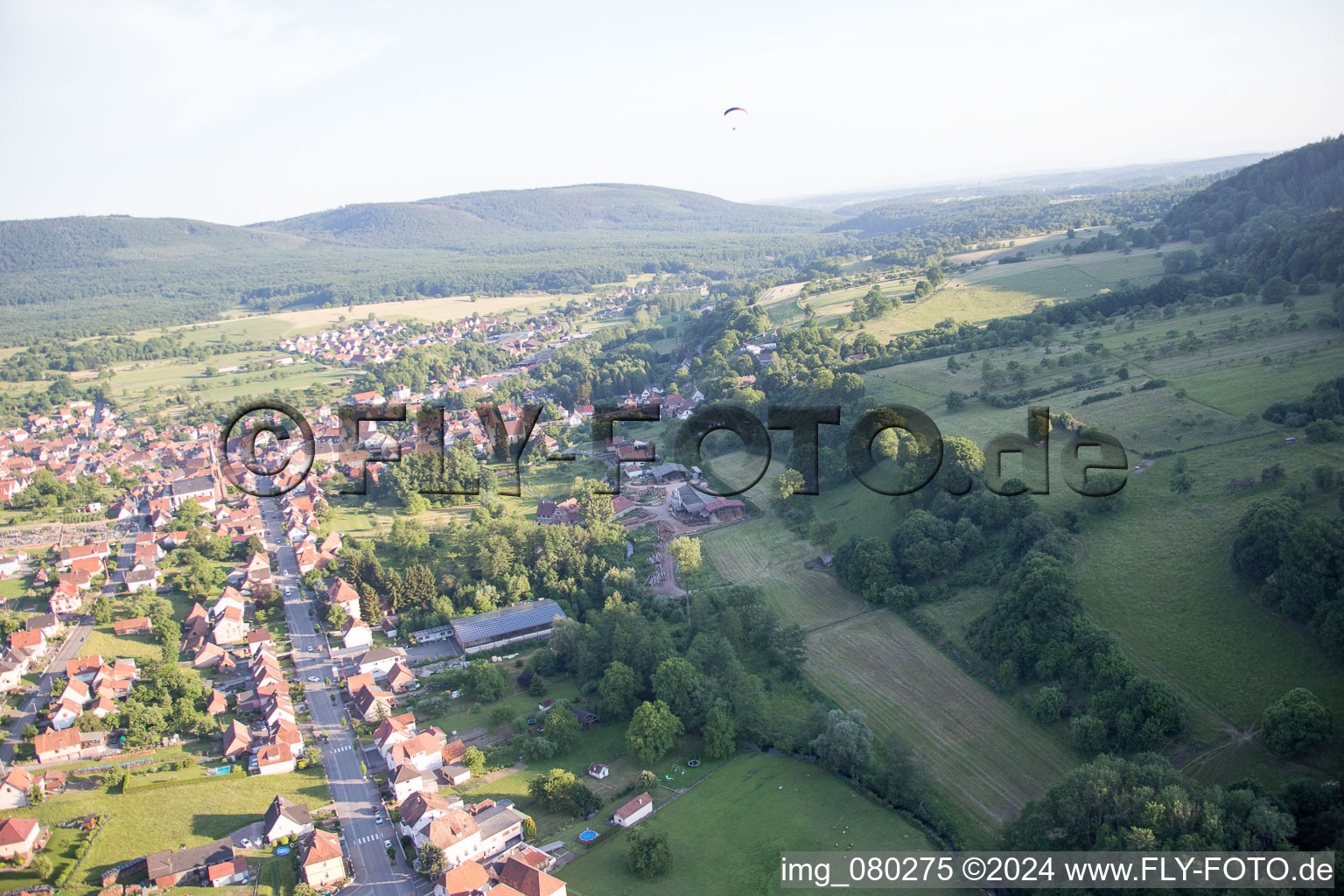 Image drone de Lembach dans le département Bas Rhin, France