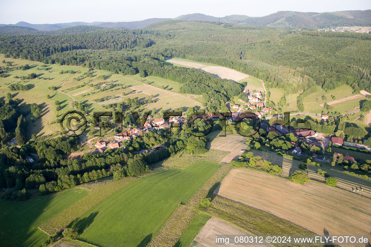 Wingen dans le département Bas Rhin, France vue d'en haut