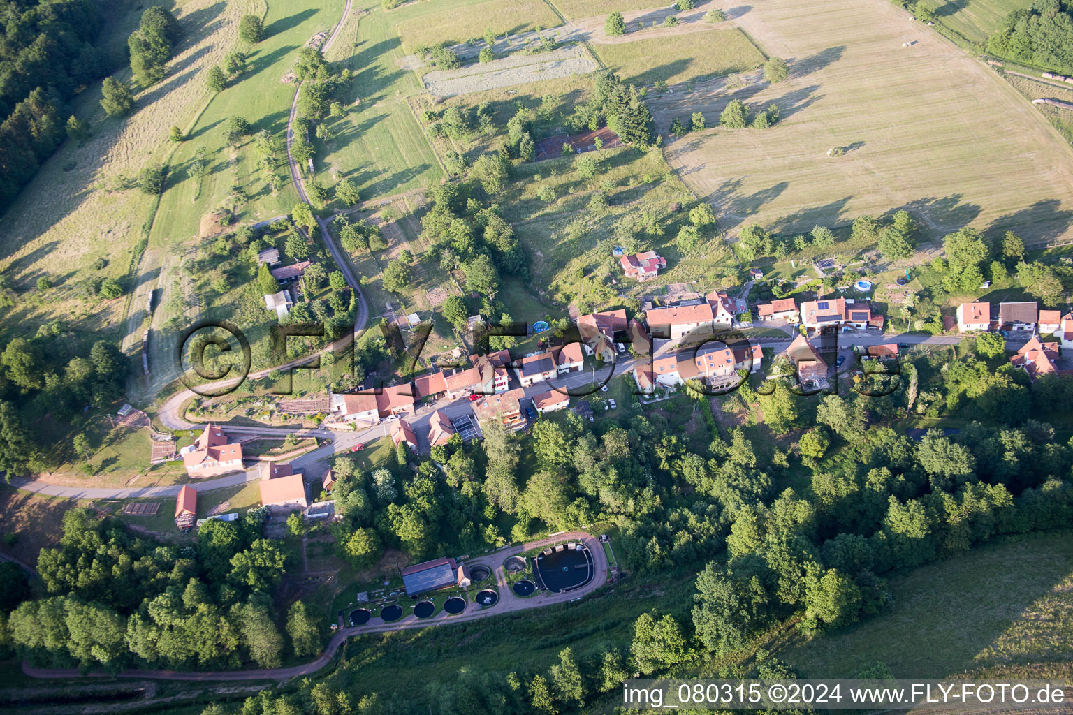 Wingen dans le département Bas Rhin, France vue du ciel