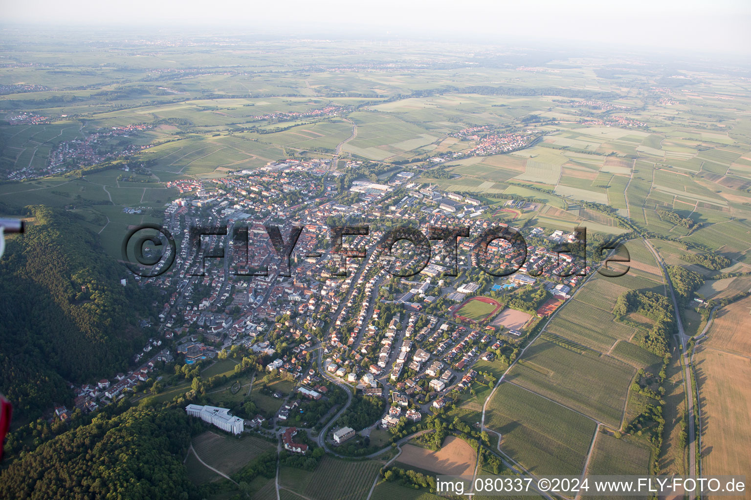 Photographie aérienne de Bad Bergzabern dans le département Rhénanie-Palatinat, Allemagne