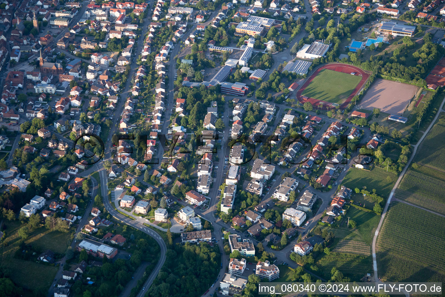 Bad Bergzabern dans le département Rhénanie-Palatinat, Allemagne d'en haut