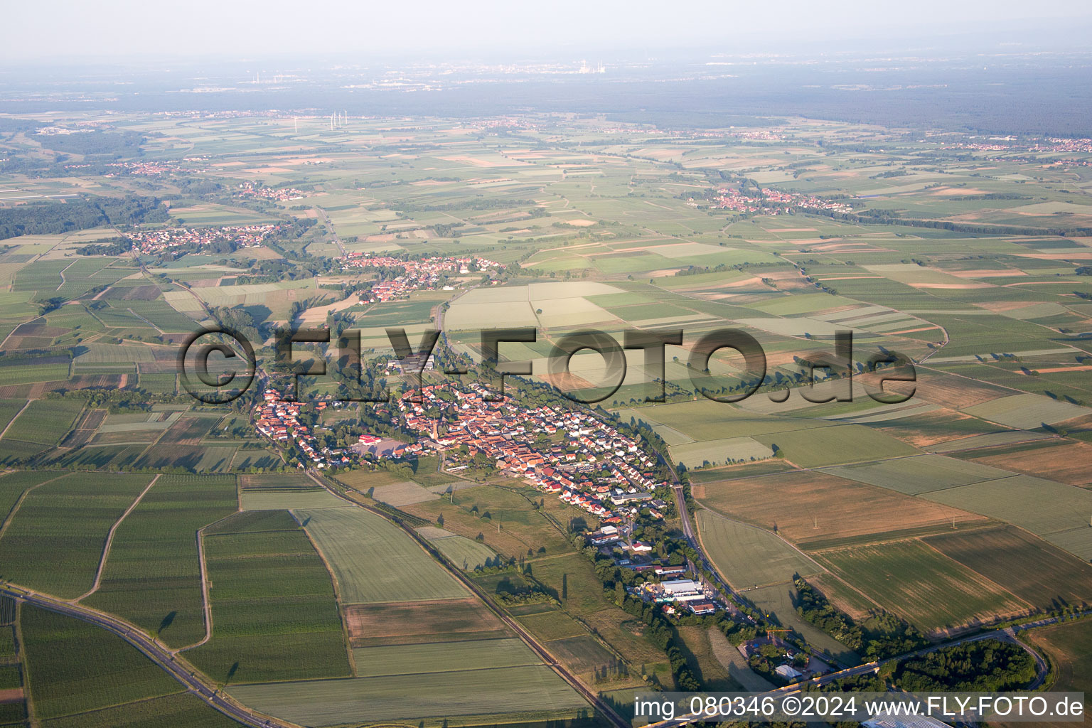 Vue oblique de Quartier Drusweiler in Kapellen-Drusweiler dans le département Rhénanie-Palatinat, Allemagne