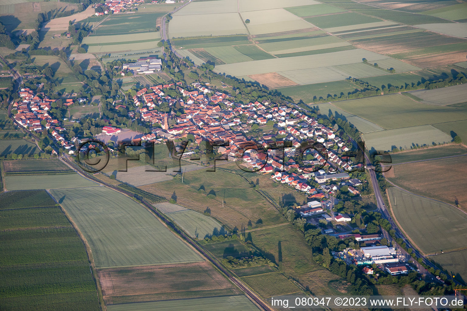 Enregistrement par drone de Quartier Kapellen in Kapellen-Drusweiler dans le département Rhénanie-Palatinat, Allemagne