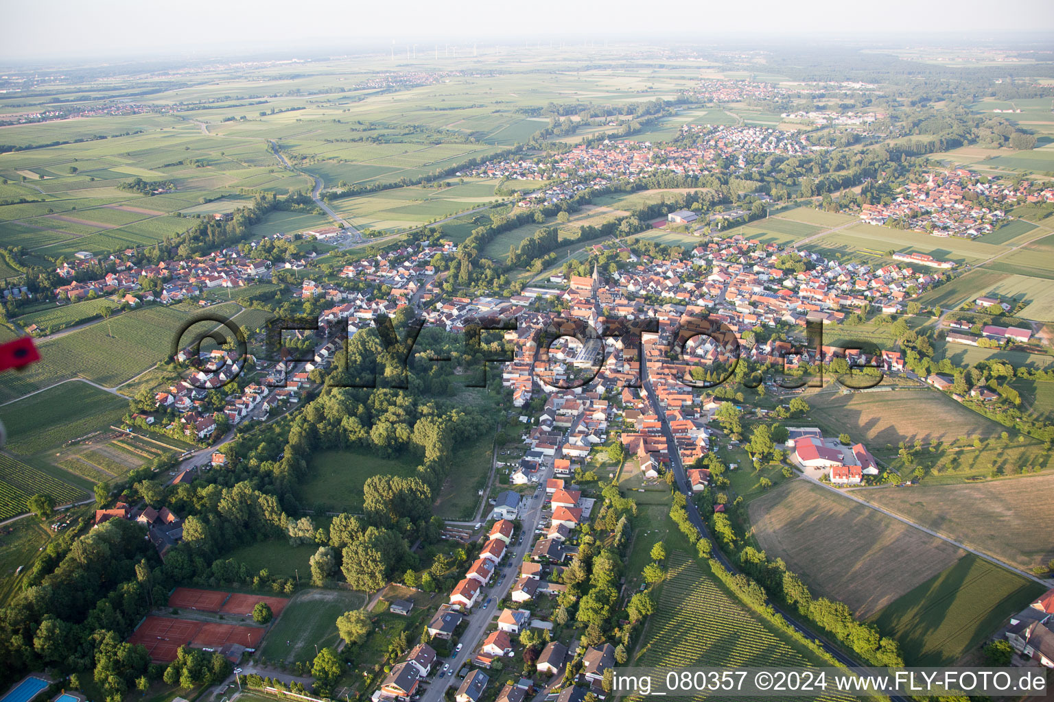 Photographie aérienne de Quartier Ingenheim in Billigheim-Ingenheim dans le département Rhénanie-Palatinat, Allemagne