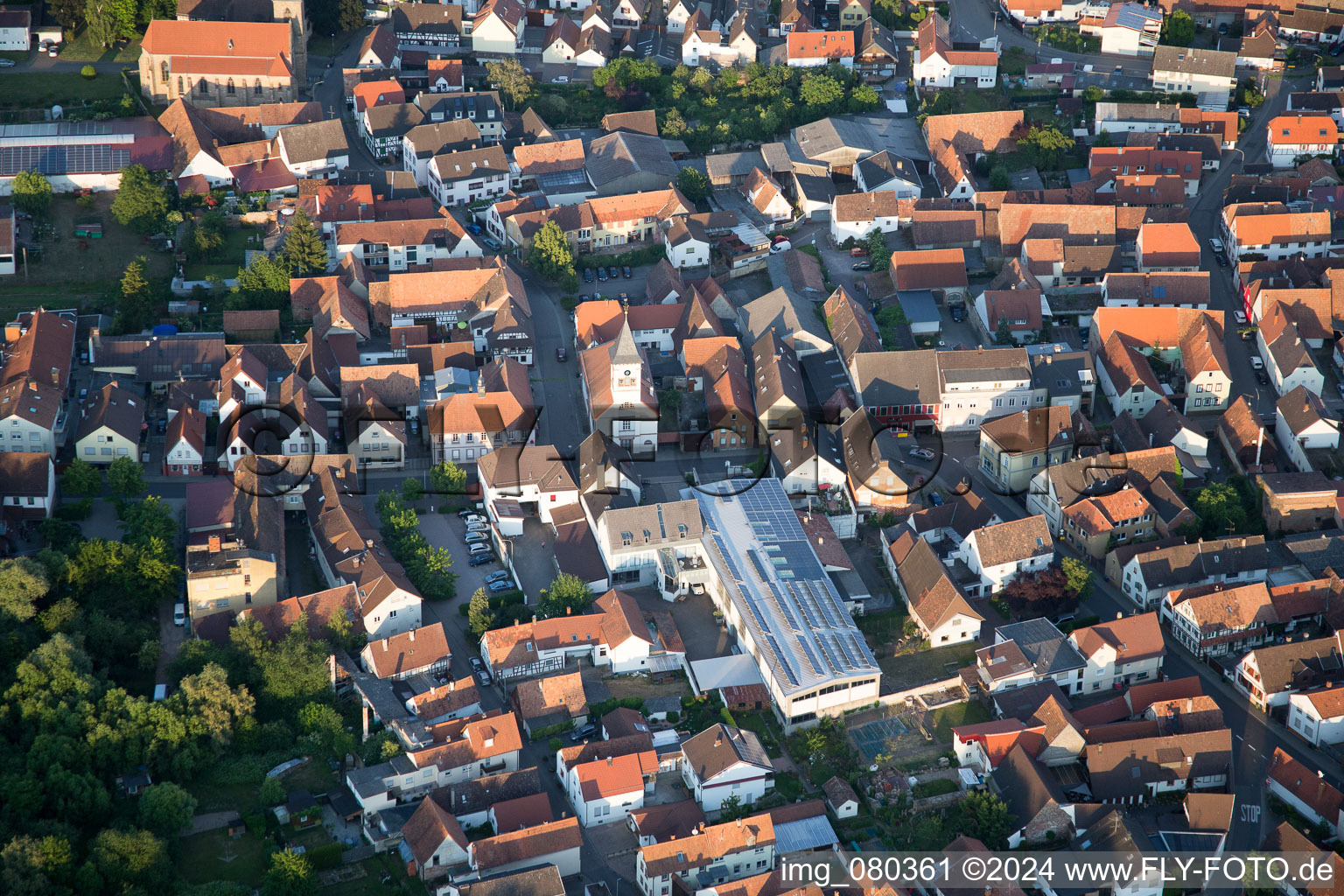 Quartier Ingenheim in Billigheim-Ingenheim dans le département Rhénanie-Palatinat, Allemagne hors des airs