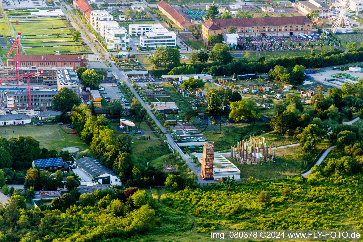 Vue aérienne de Terrain d'exposition pour le Salon horticole national 2015 à Landau in der Pfalz dans le département Rhénanie-Palatinat, Allemagne