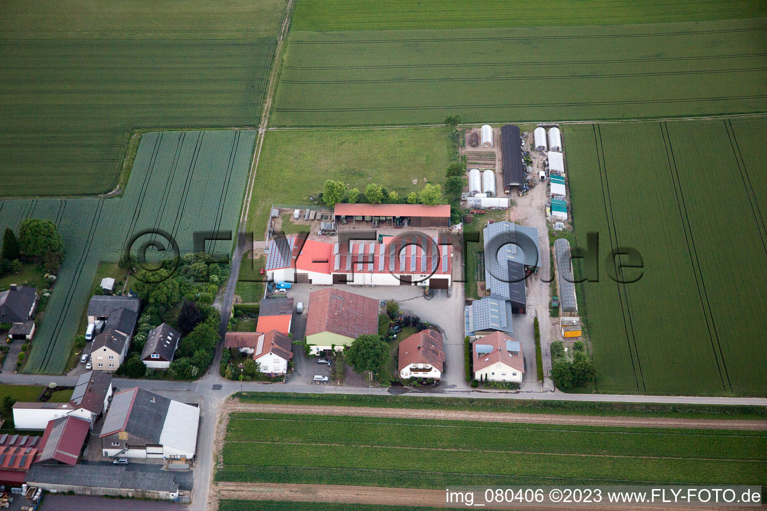 Enregistrement par drone de Quartier Herxheim in Herxheim bei Landau dans le département Rhénanie-Palatinat, Allemagne