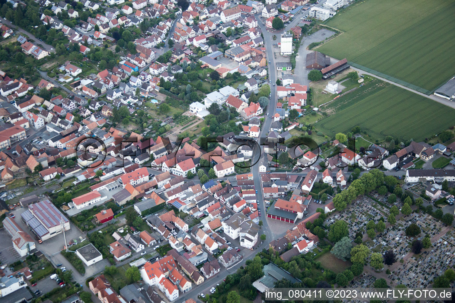 Vue aérienne de Quartier Herxheim in Herxheim bei Landau dans le département Rhénanie-Palatinat, Allemagne