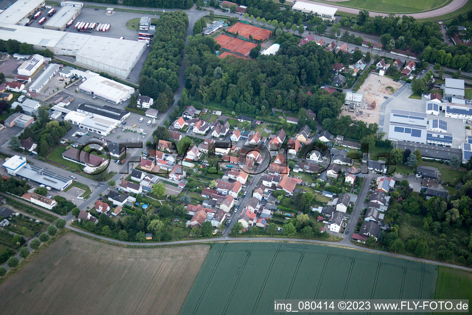 Quartier Herxheim in Herxheim bei Landau dans le département Rhénanie-Palatinat, Allemagne d'en haut