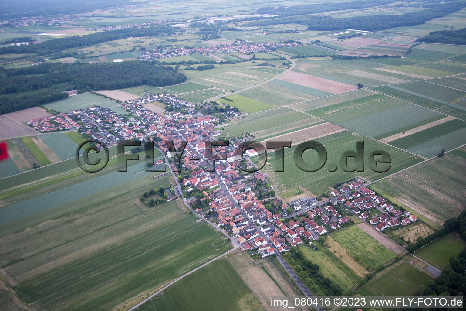 Vue aérienne de Quartier Hayna in Herxheim bei Landau dans le département Rhénanie-Palatinat, Allemagne