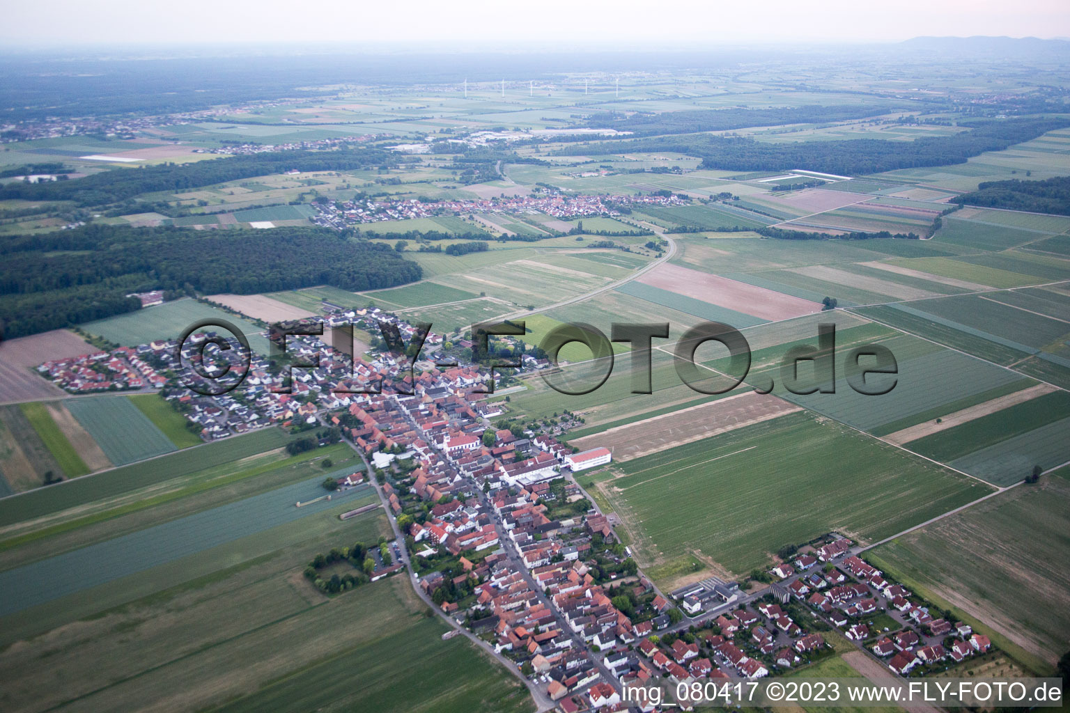 Vue aérienne de Quartier Hayna in Herxheim bei Landau/Pfalz dans le département Rhénanie-Palatinat, Allemagne
