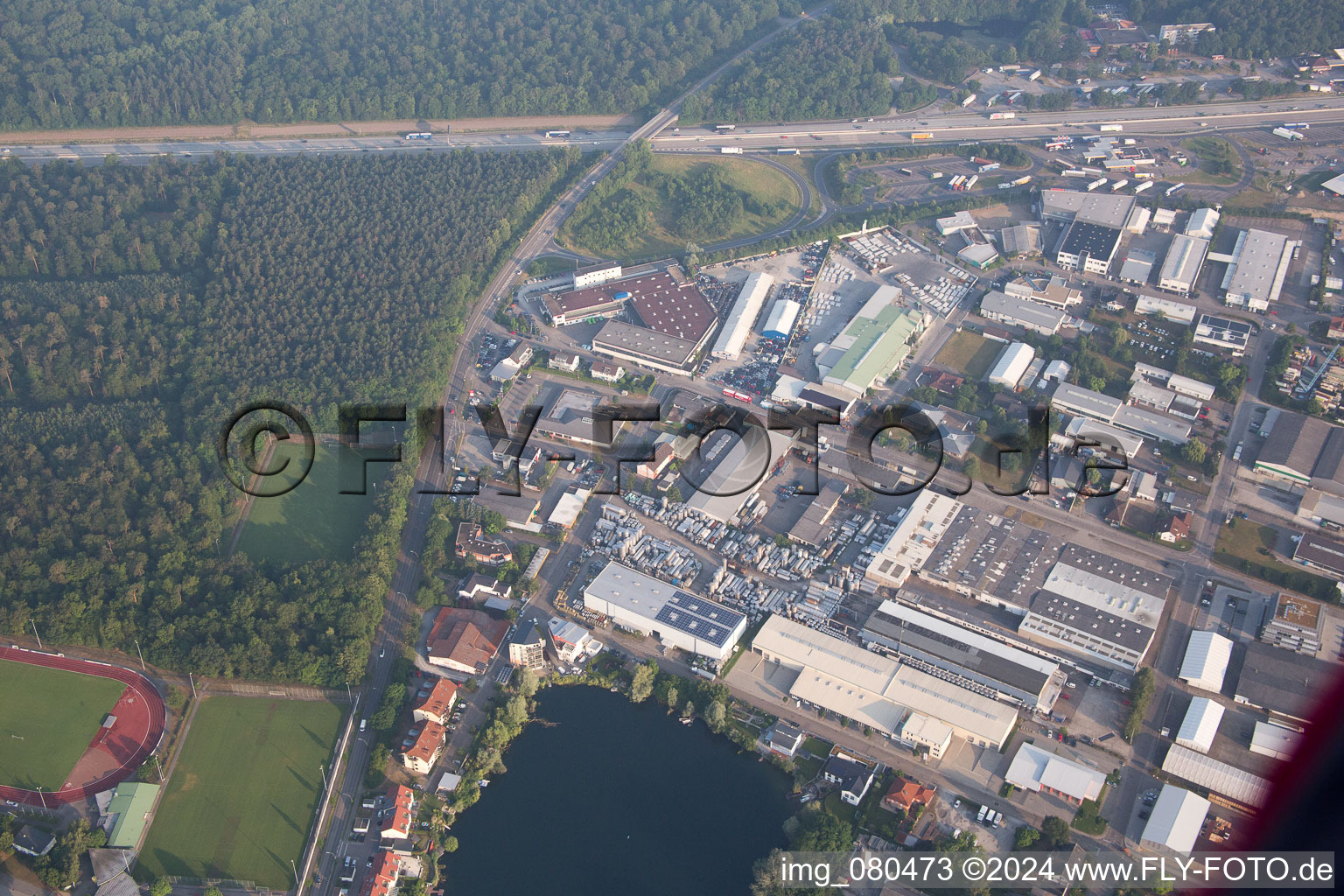 Forst dans le département Bade-Wurtemberg, Allemagne d'en haut