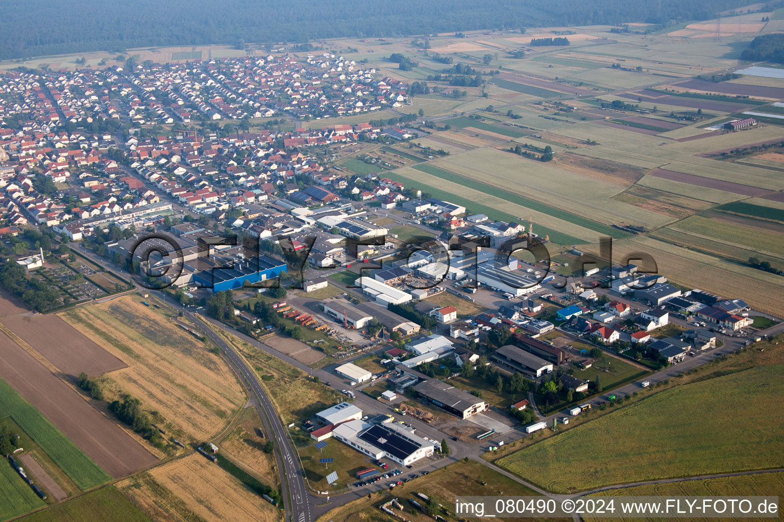 Vue aérienne de Hambrücken dans le département Bade-Wurtemberg, Allemagne