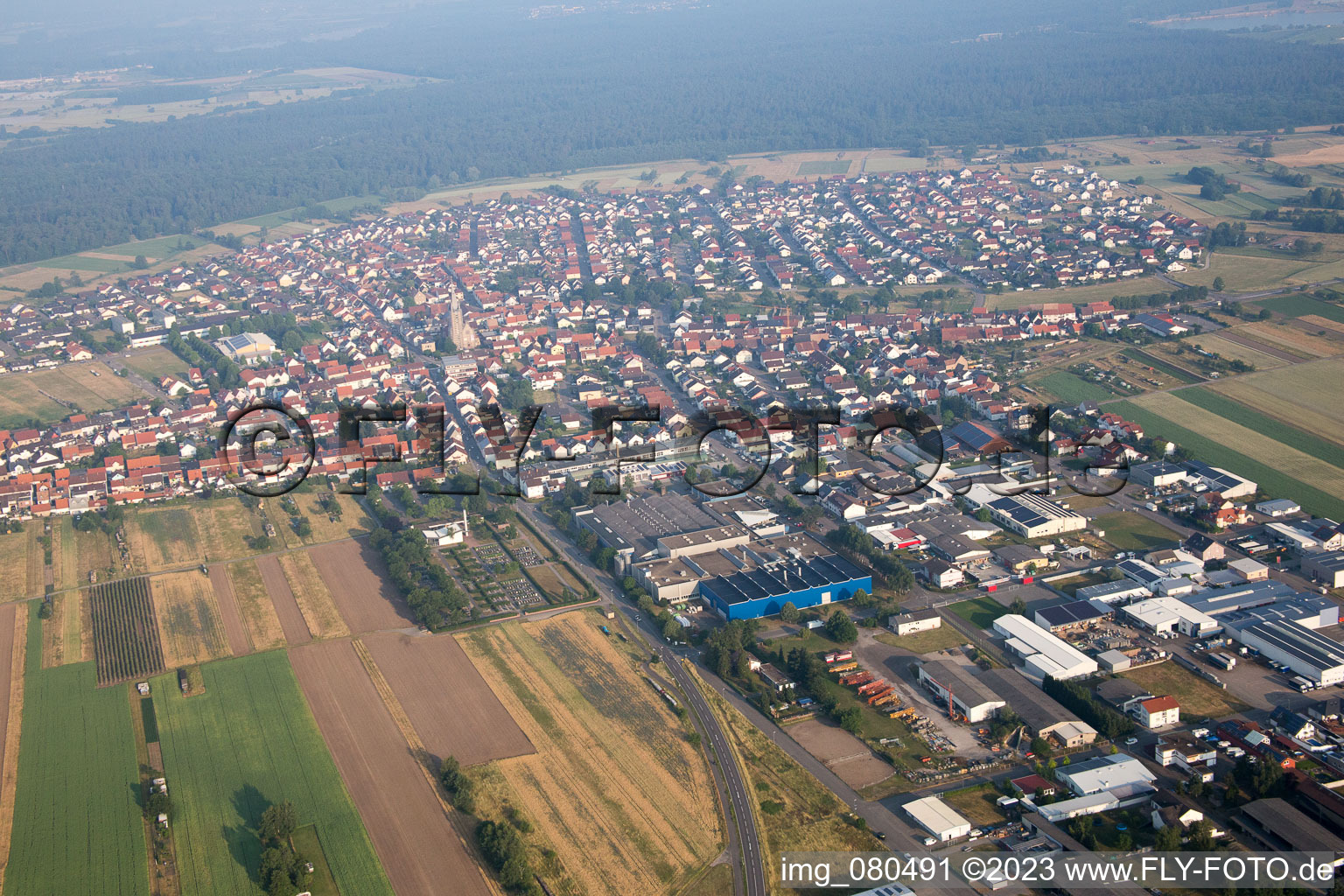 Photographie aérienne de Hambrücken dans le département Bade-Wurtemberg, Allemagne