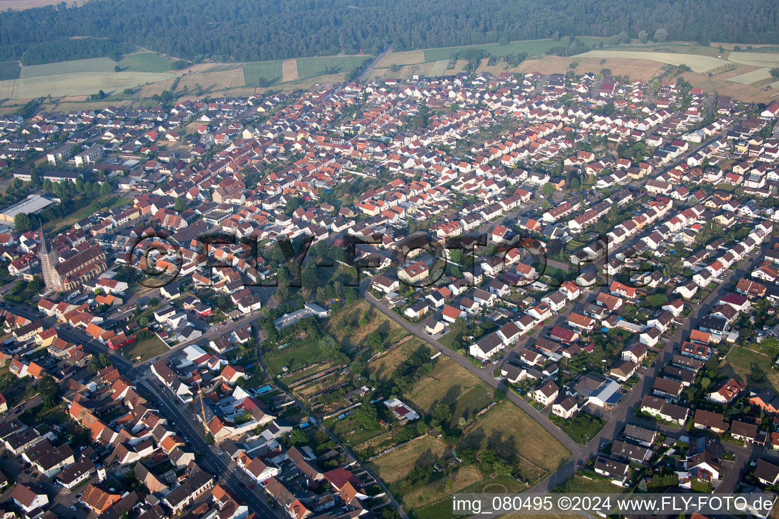 Hambrücken dans le département Bade-Wurtemberg, Allemagne hors des airs