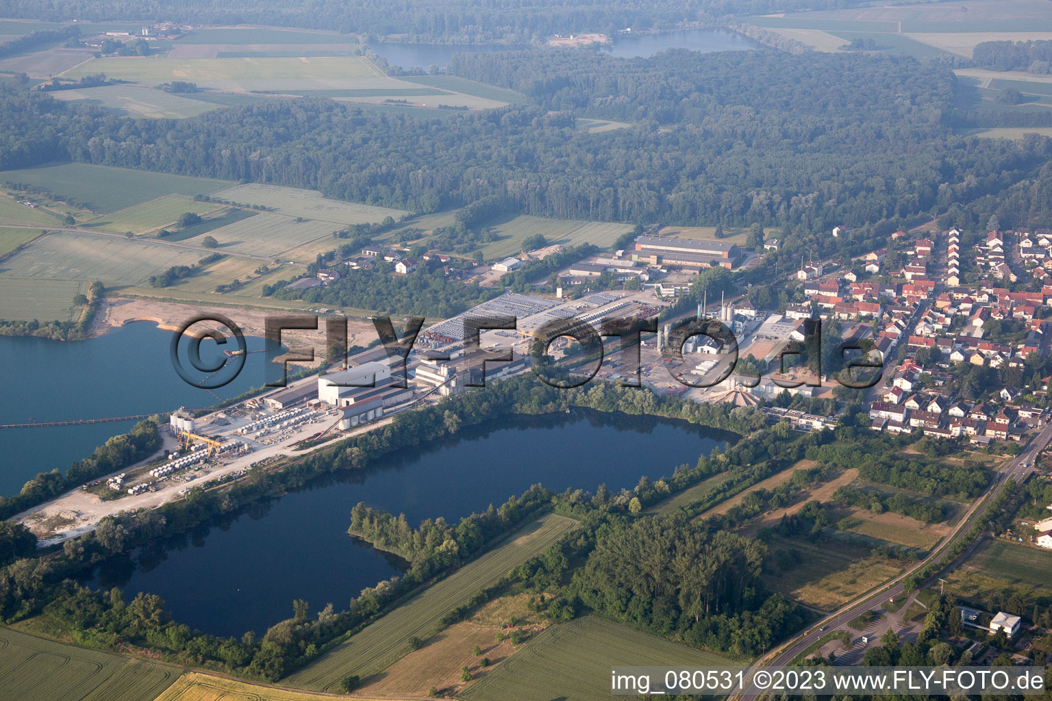 Photographie aérienne de Quartier Rheinsheim in Philippsburg dans le département Bade-Wurtemberg, Allemagne