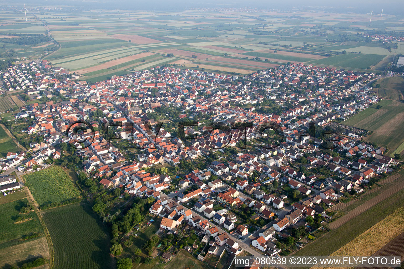 Photographie aérienne de Quartier Mechtersheim in Römerberg dans le département Rhénanie-Palatinat, Allemagne