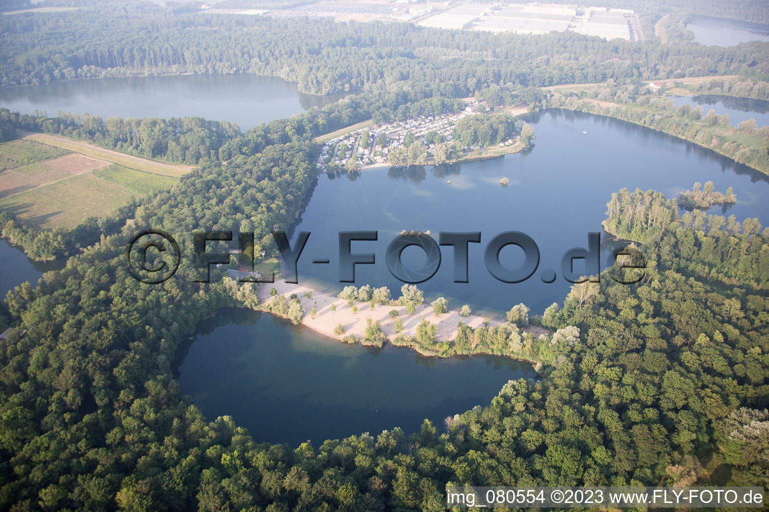 Photographie aérienne de Zone de loisirs locale à Lingenfeld dans le département Rhénanie-Palatinat, Allemagne