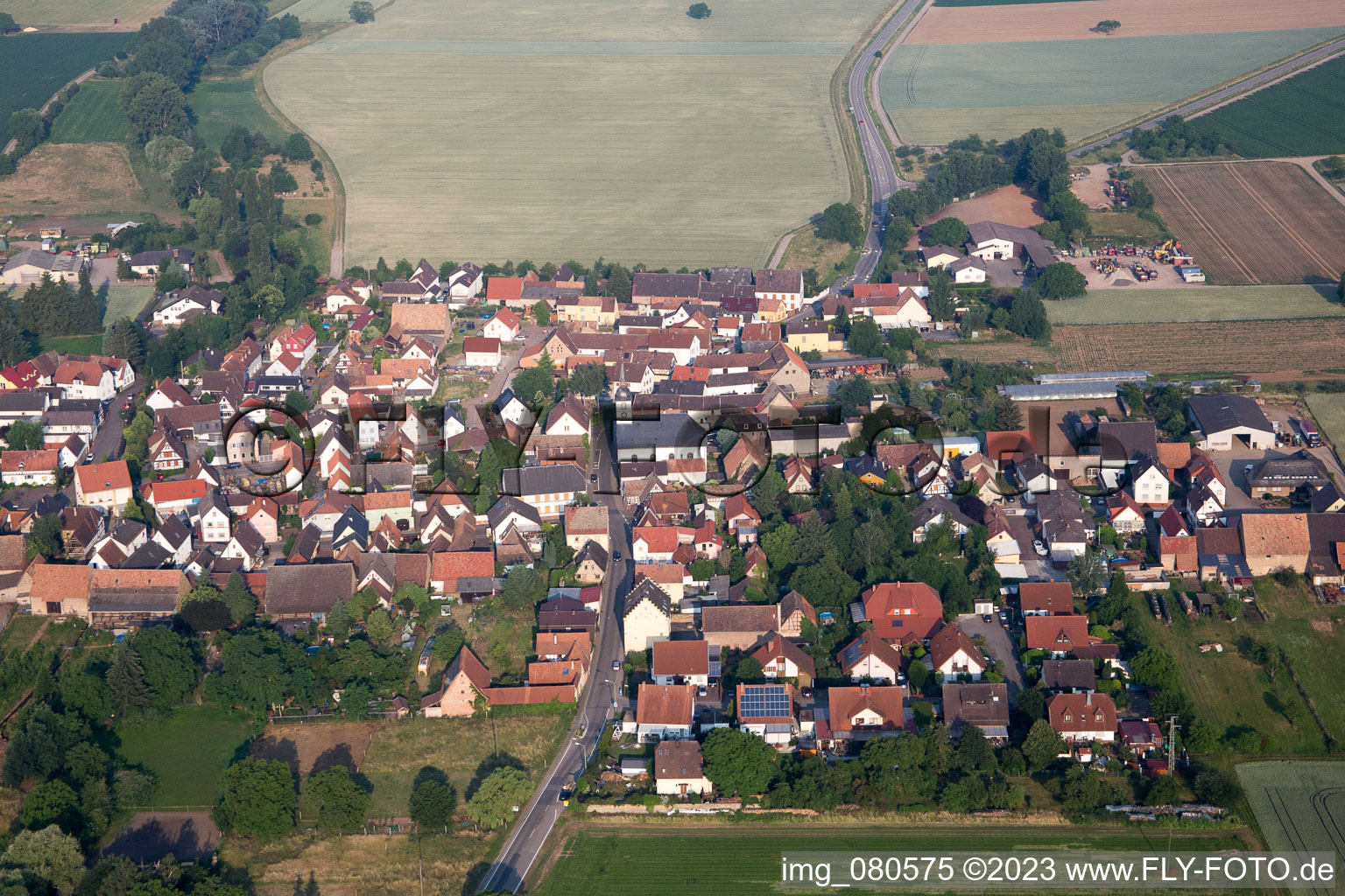 Vue oblique de Westheim dans le département Rhénanie-Palatinat, Allemagne