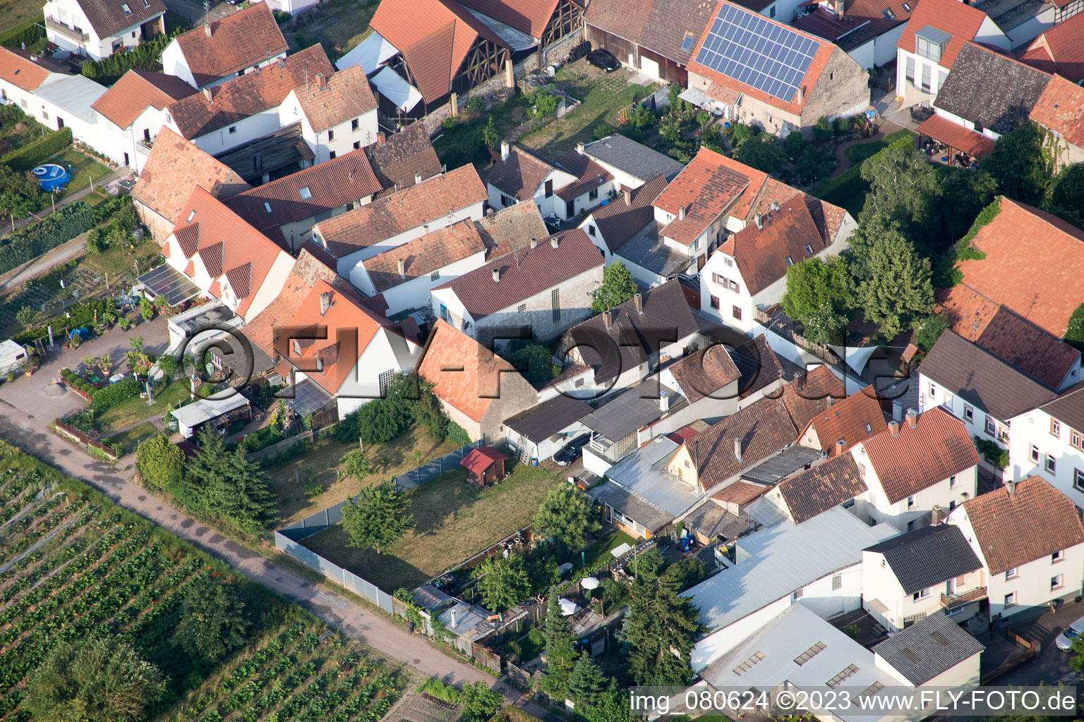 Zeiskam dans le département Rhénanie-Palatinat, Allemagne vue d'en haut