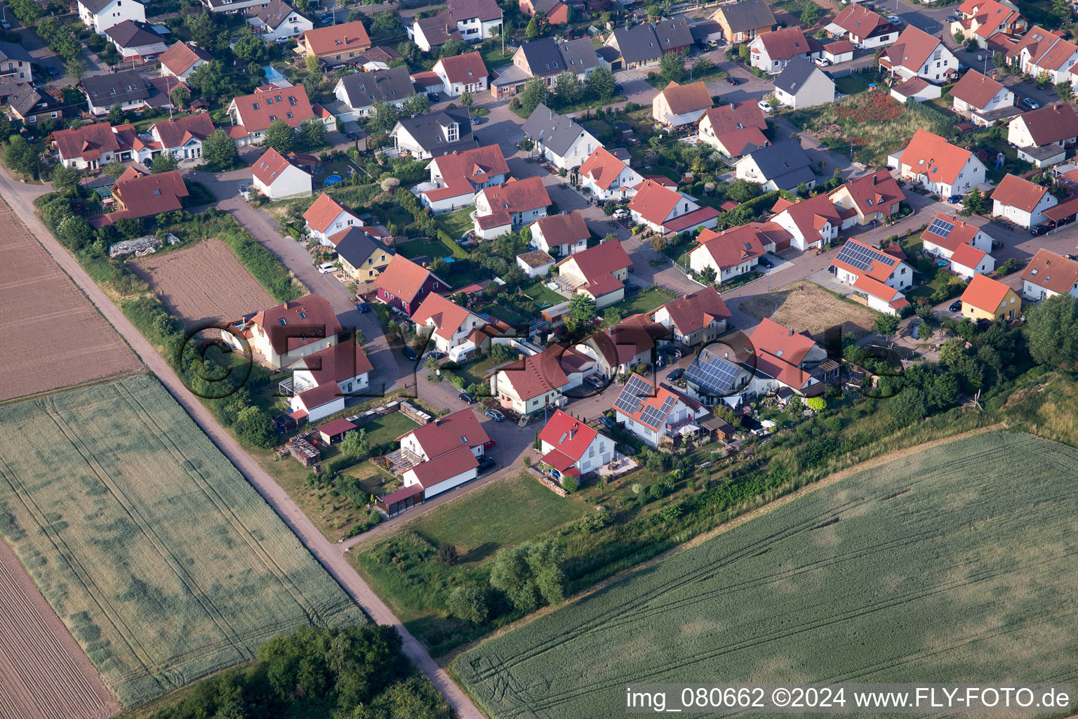 Photographie aérienne de Quartier Ottersheim in Ottersheim bei Landau dans le département Rhénanie-Palatinat, Allemagne