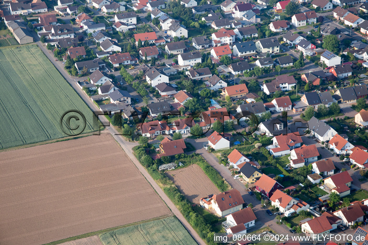 Quartier Ottersheim in Ottersheim bei Landau dans le département Rhénanie-Palatinat, Allemagne d'en haut