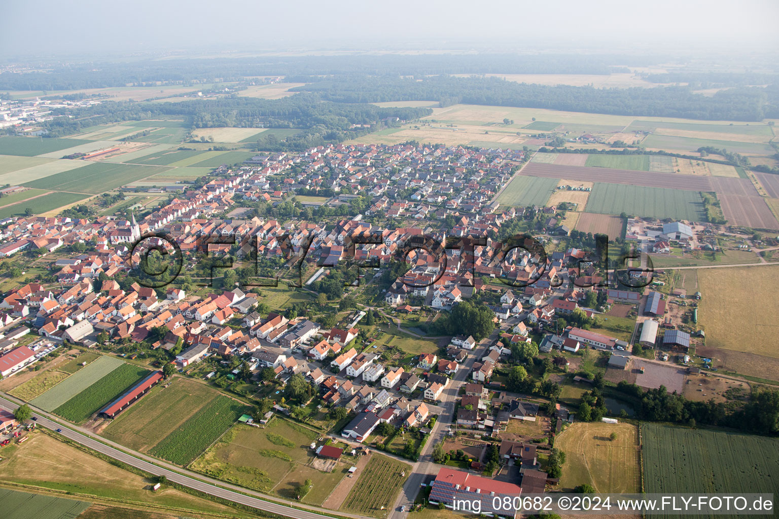 Quartier Ottersheim in Ottersheim bei Landau dans le département Rhénanie-Palatinat, Allemagne d'en haut