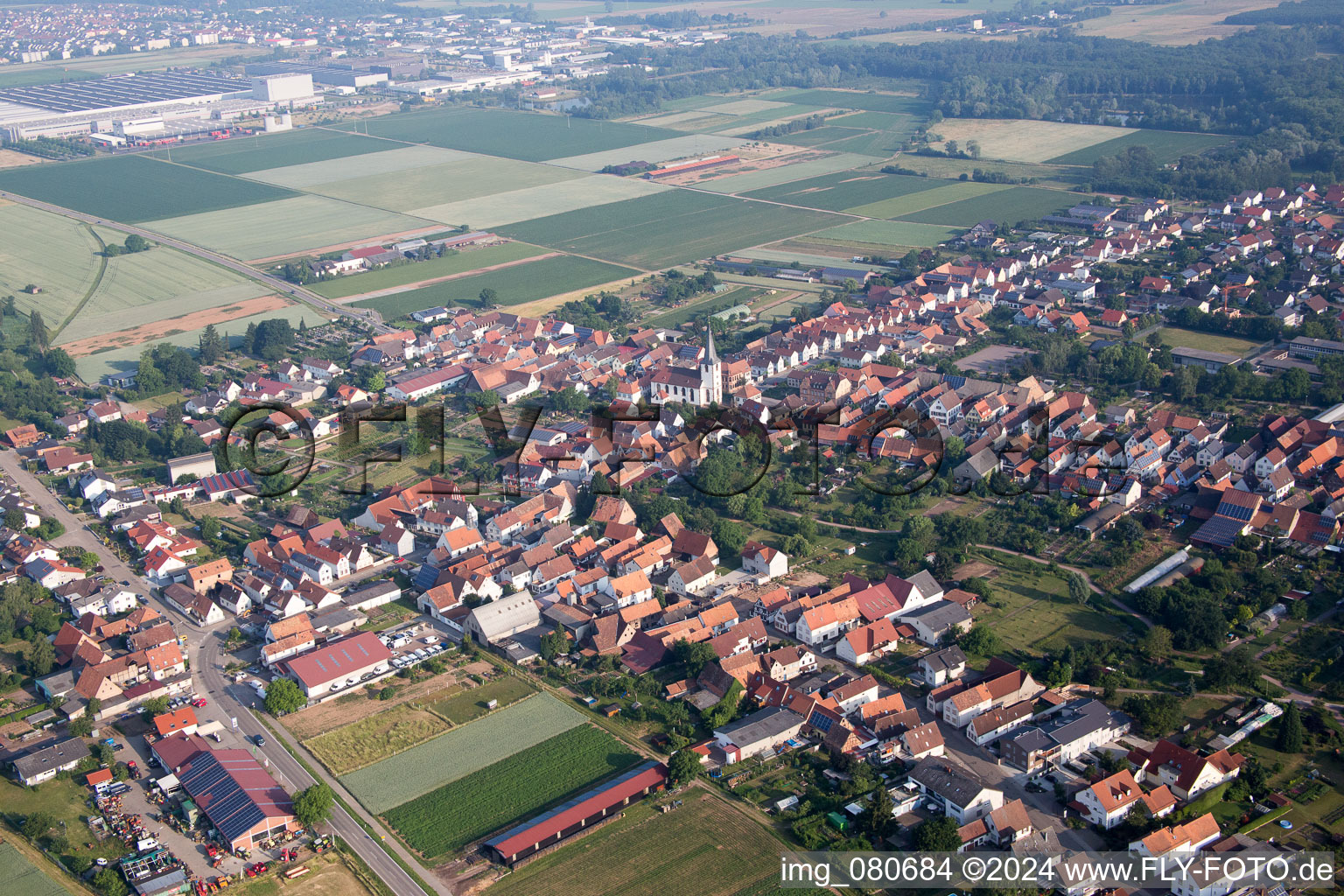 Quartier Ottersheim in Ottersheim bei Landau dans le département Rhénanie-Palatinat, Allemagne hors des airs