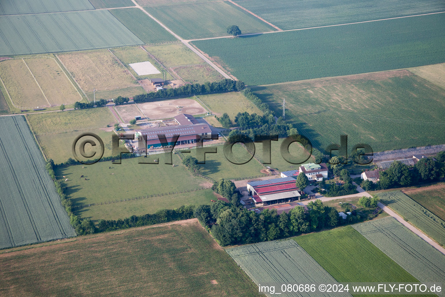 Quartier Ottersheim in Ottersheim bei Landau dans le département Rhénanie-Palatinat, Allemagne vue d'en haut