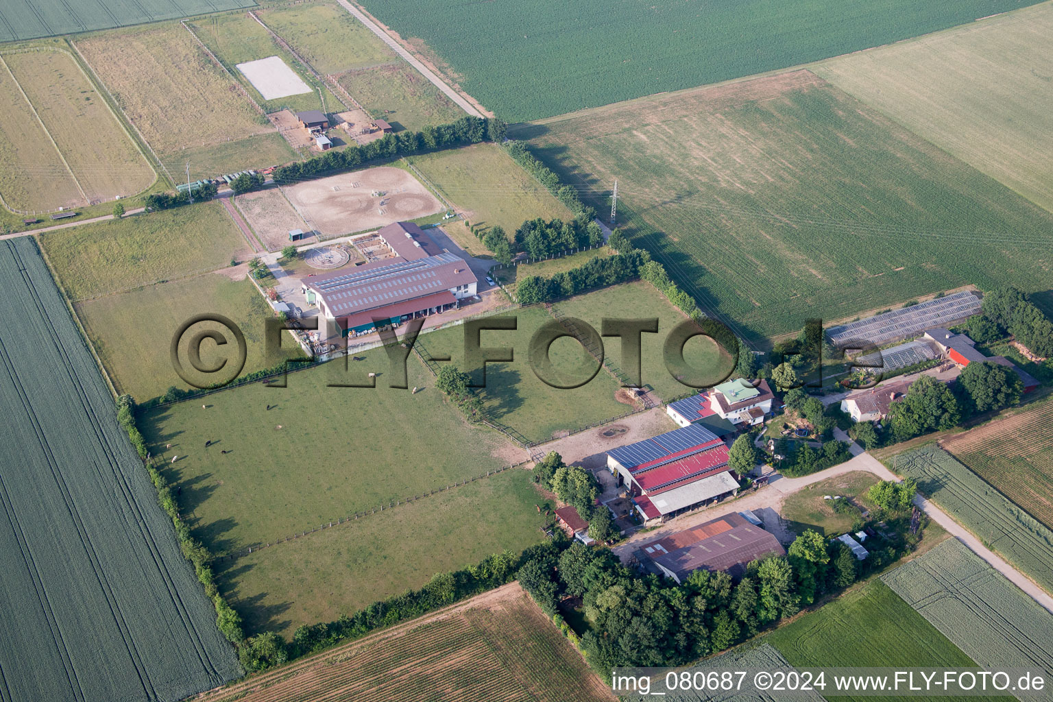 Quartier Ottersheim in Ottersheim bei Landau dans le département Rhénanie-Palatinat, Allemagne depuis l'avion