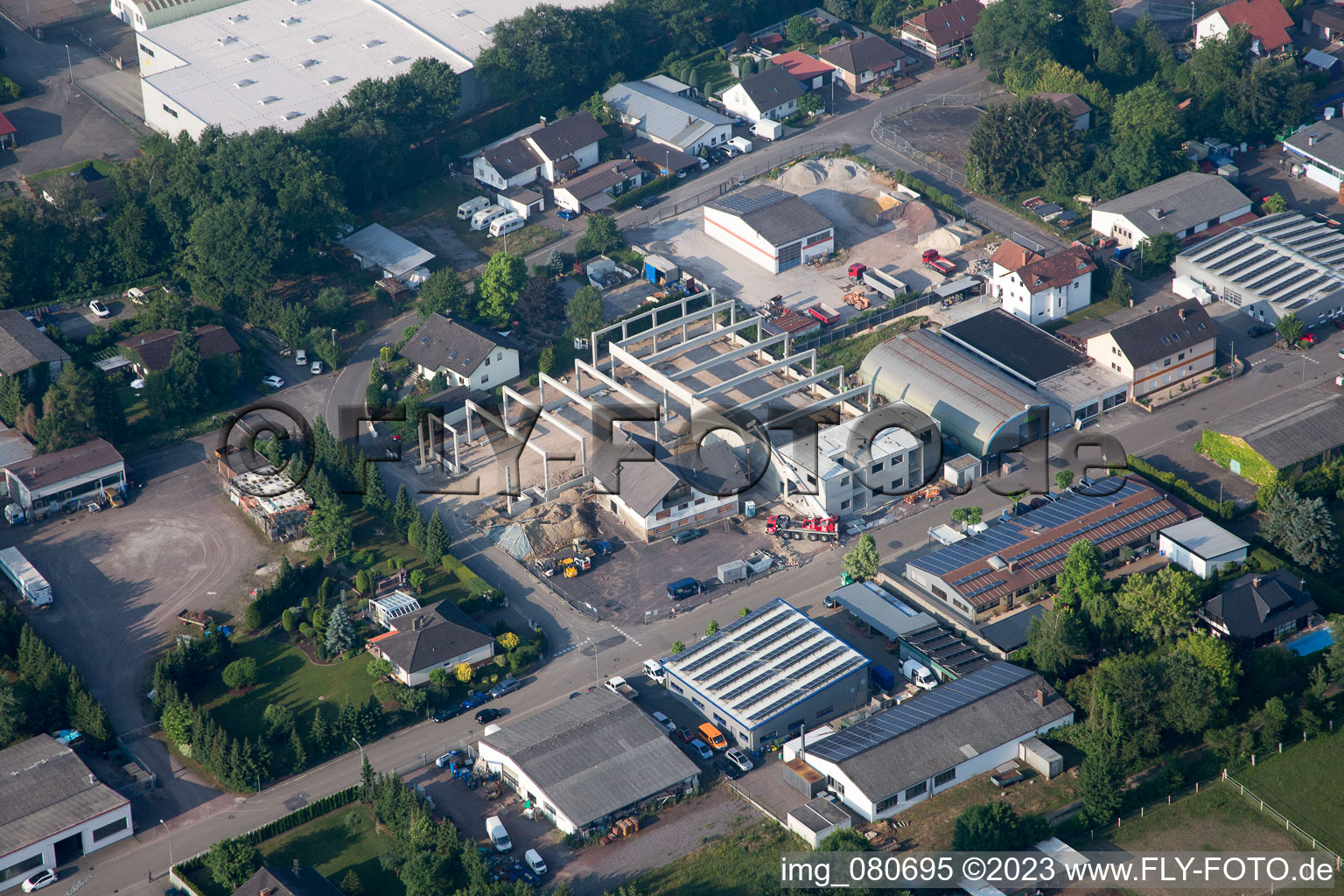 Quartier Herxheim in Herxheim bei Landau dans le département Rhénanie-Palatinat, Allemagne depuis l'avion