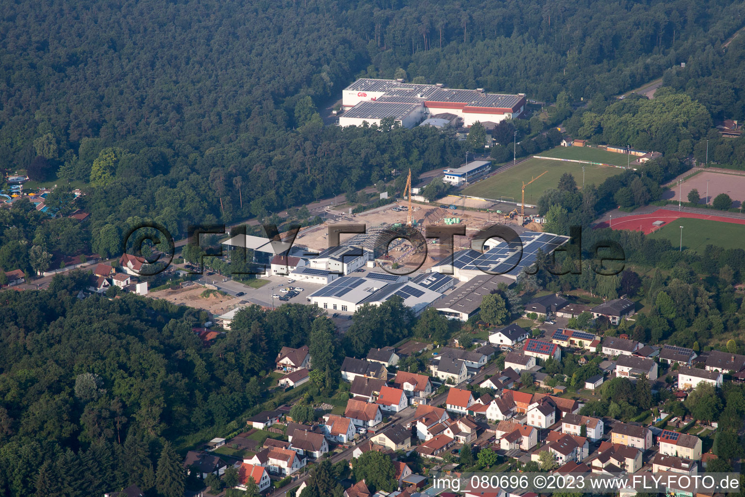 Vue d'oiseau de Quartier Herxheim in Herxheim bei Landau dans le département Rhénanie-Palatinat, Allemagne