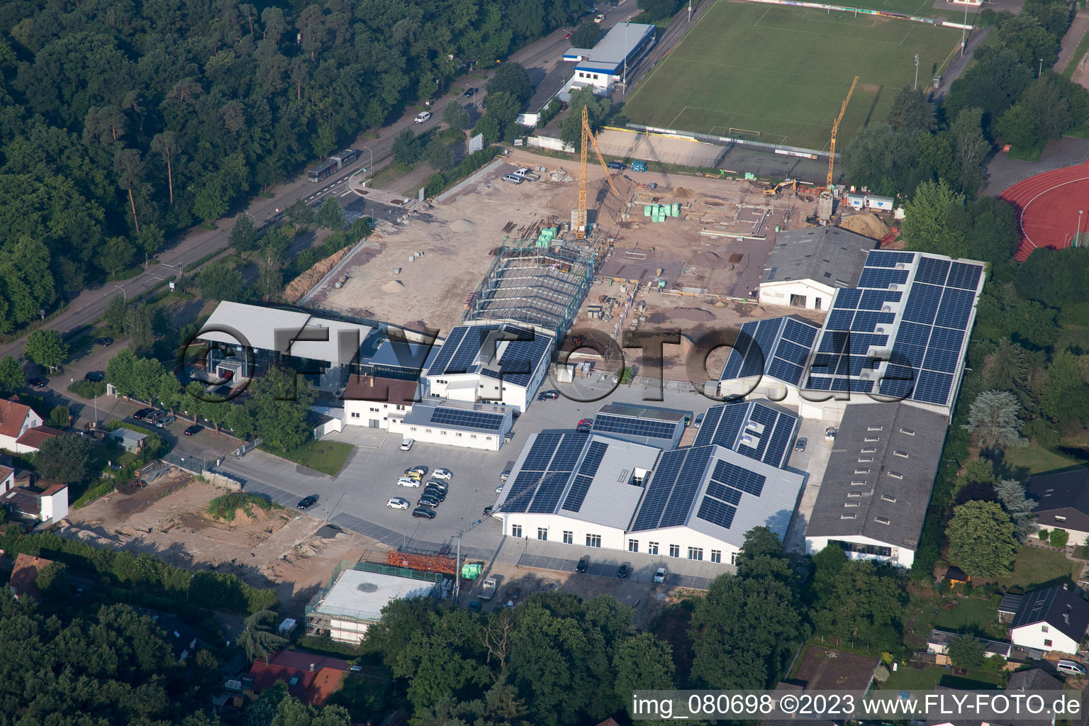 Enregistrement par drone de Quartier Herxheim in Herxheim bei Landau dans le département Rhénanie-Palatinat, Allemagne