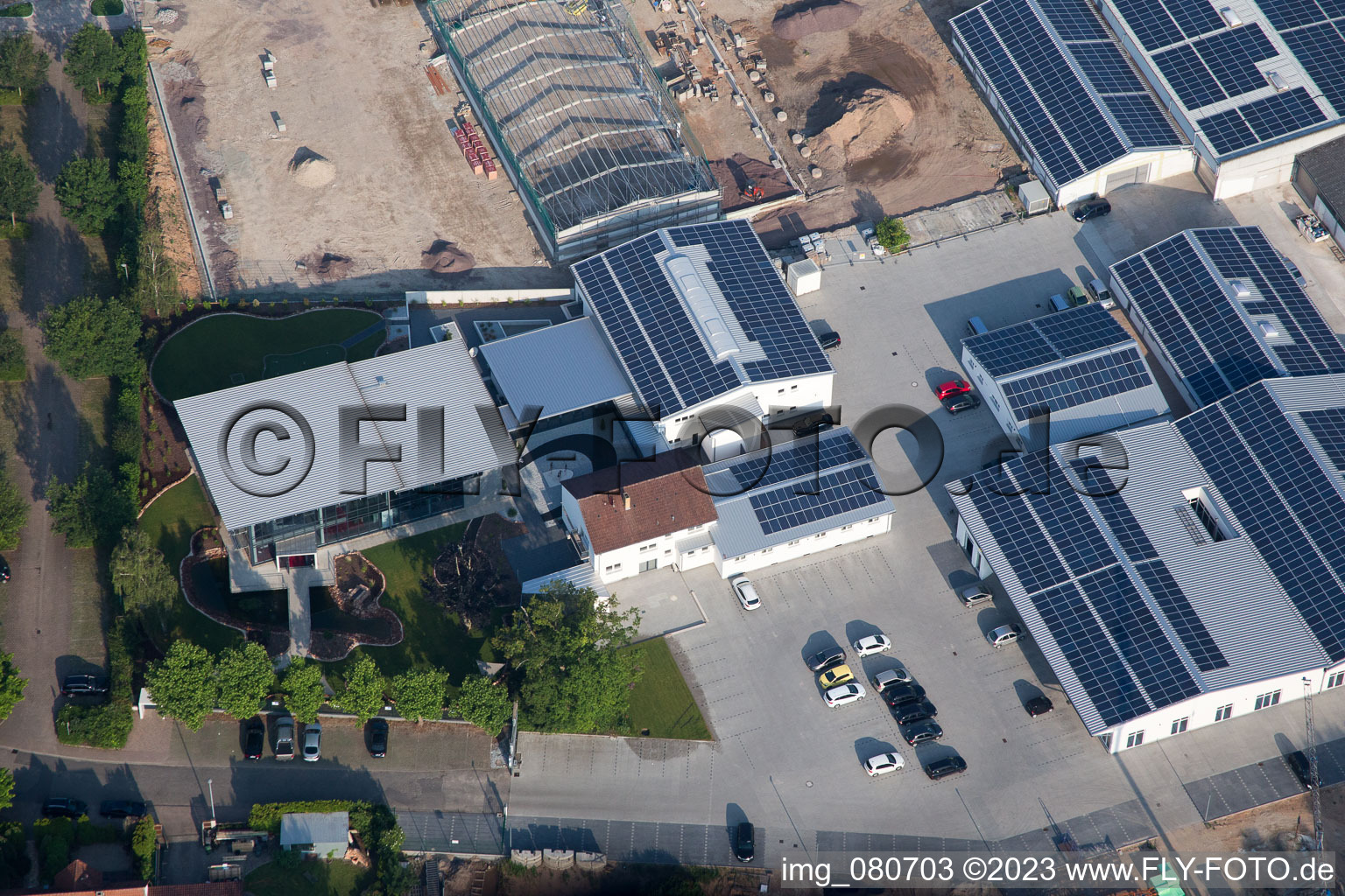 Quartier Herxheim in Herxheim bei Landau dans le département Rhénanie-Palatinat, Allemagne du point de vue du drone