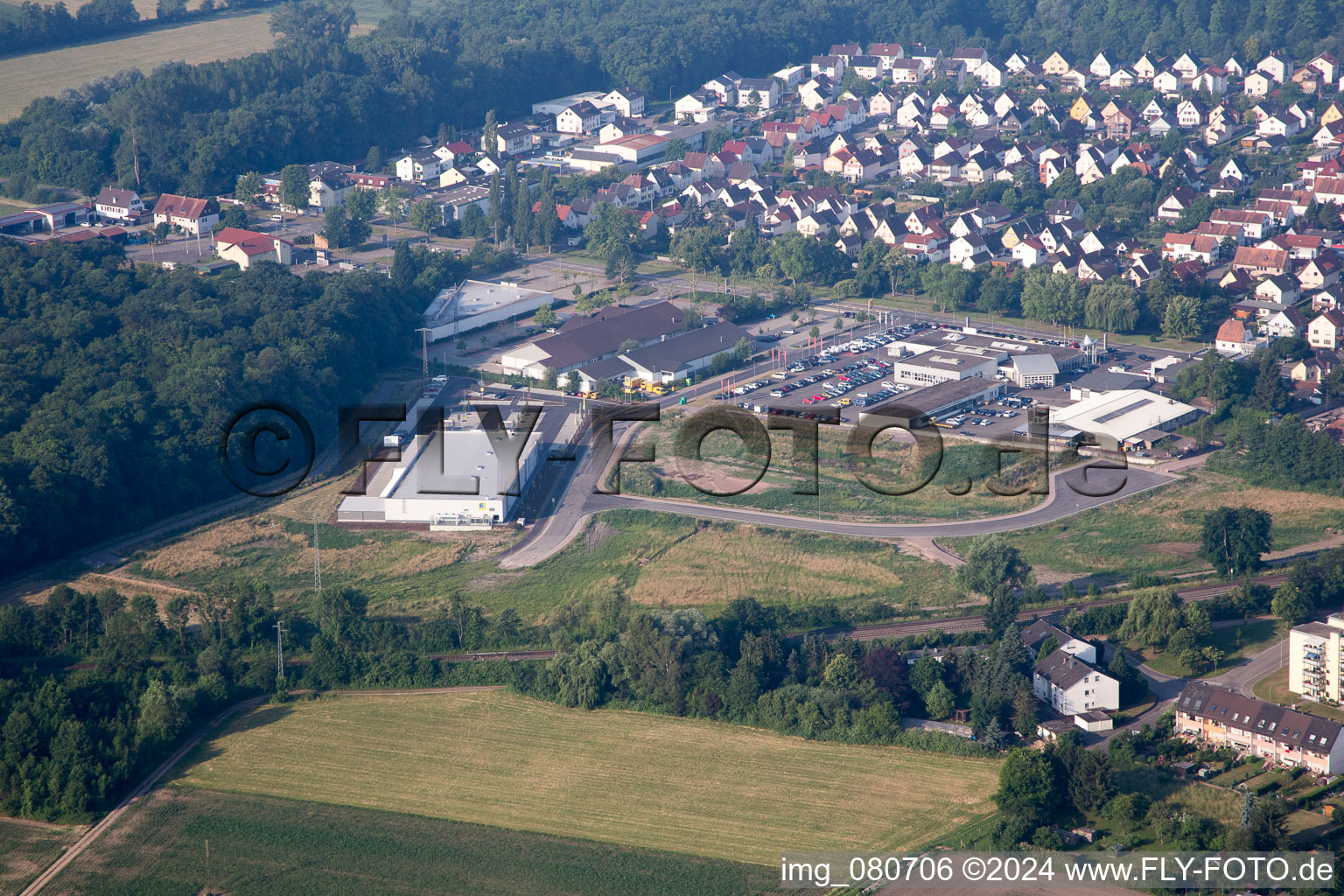 Vue aérienne de Kandel dans le département Rhénanie-Palatinat, Allemagne