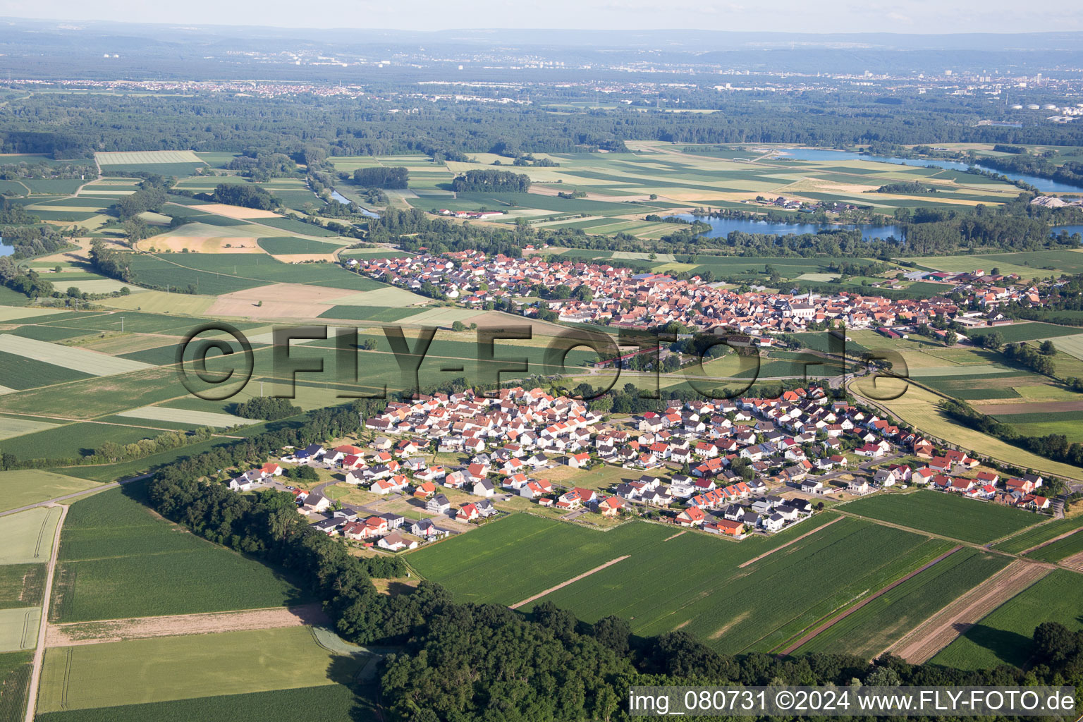 Image drone de Quartier Hardtwald in Neupotz dans le département Rhénanie-Palatinat, Allemagne