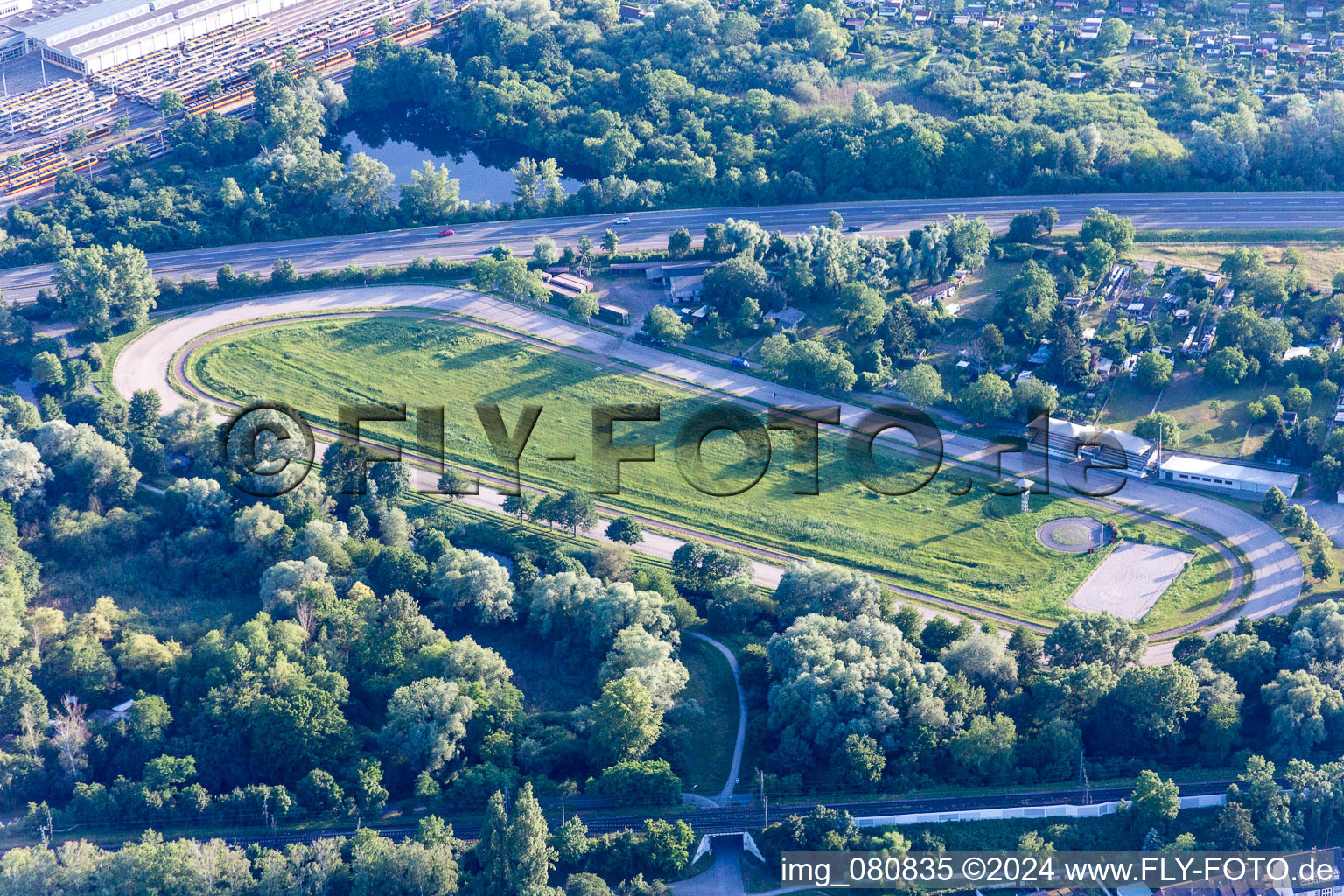 Vue oblique de Quartier Knielingen in Karlsruhe dans le département Bade-Wurtemberg, Allemagne