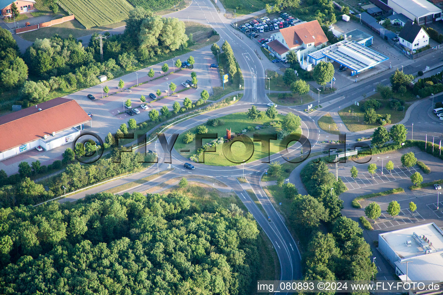 Kandel dans le département Rhénanie-Palatinat, Allemagne vue du ciel