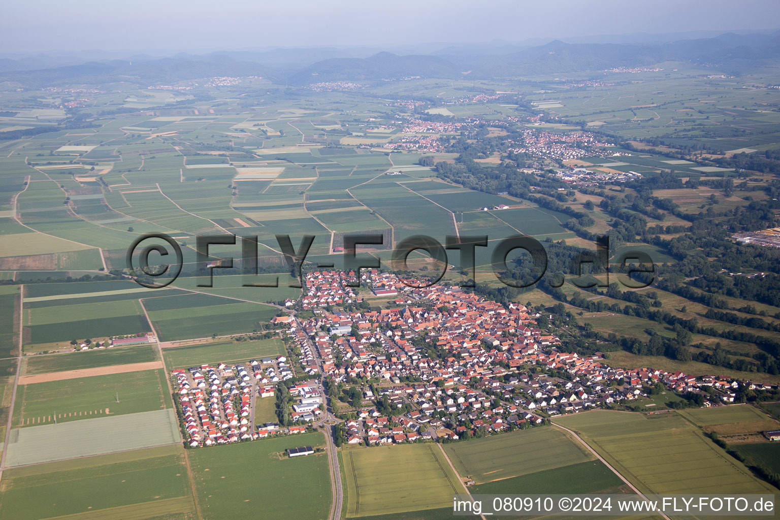 Steinweiler dans le département Rhénanie-Palatinat, Allemagne vue du ciel