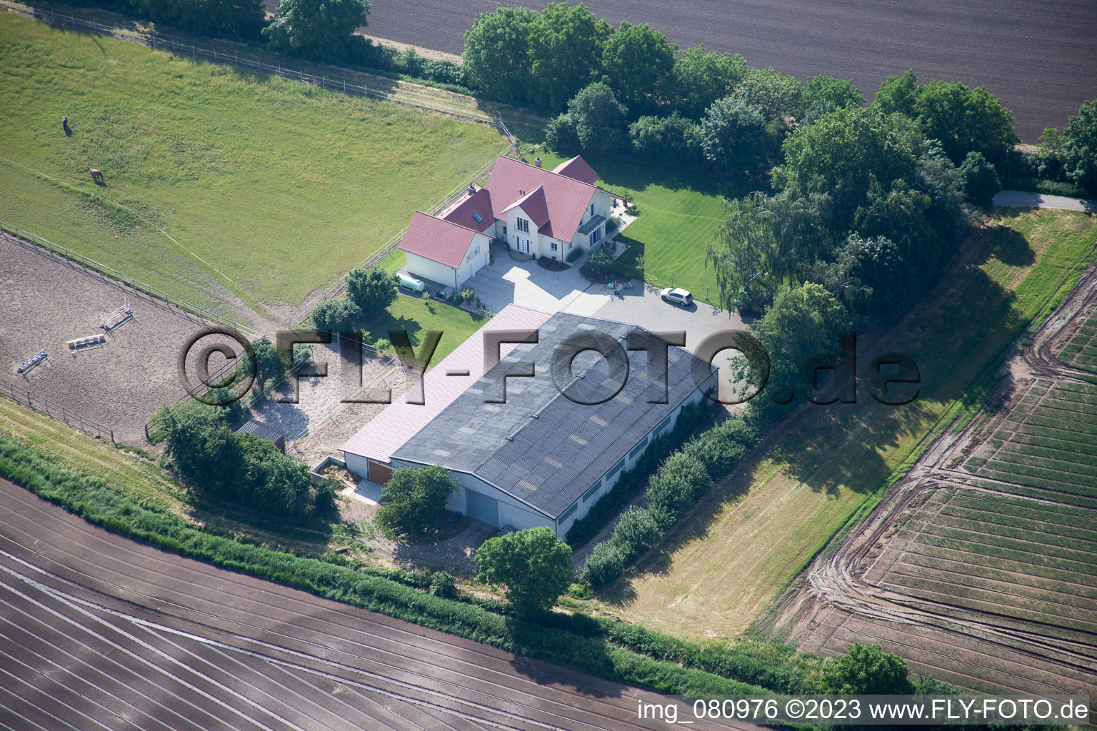 Zeiskam dans le département Rhénanie-Palatinat, Allemagne hors des airs
