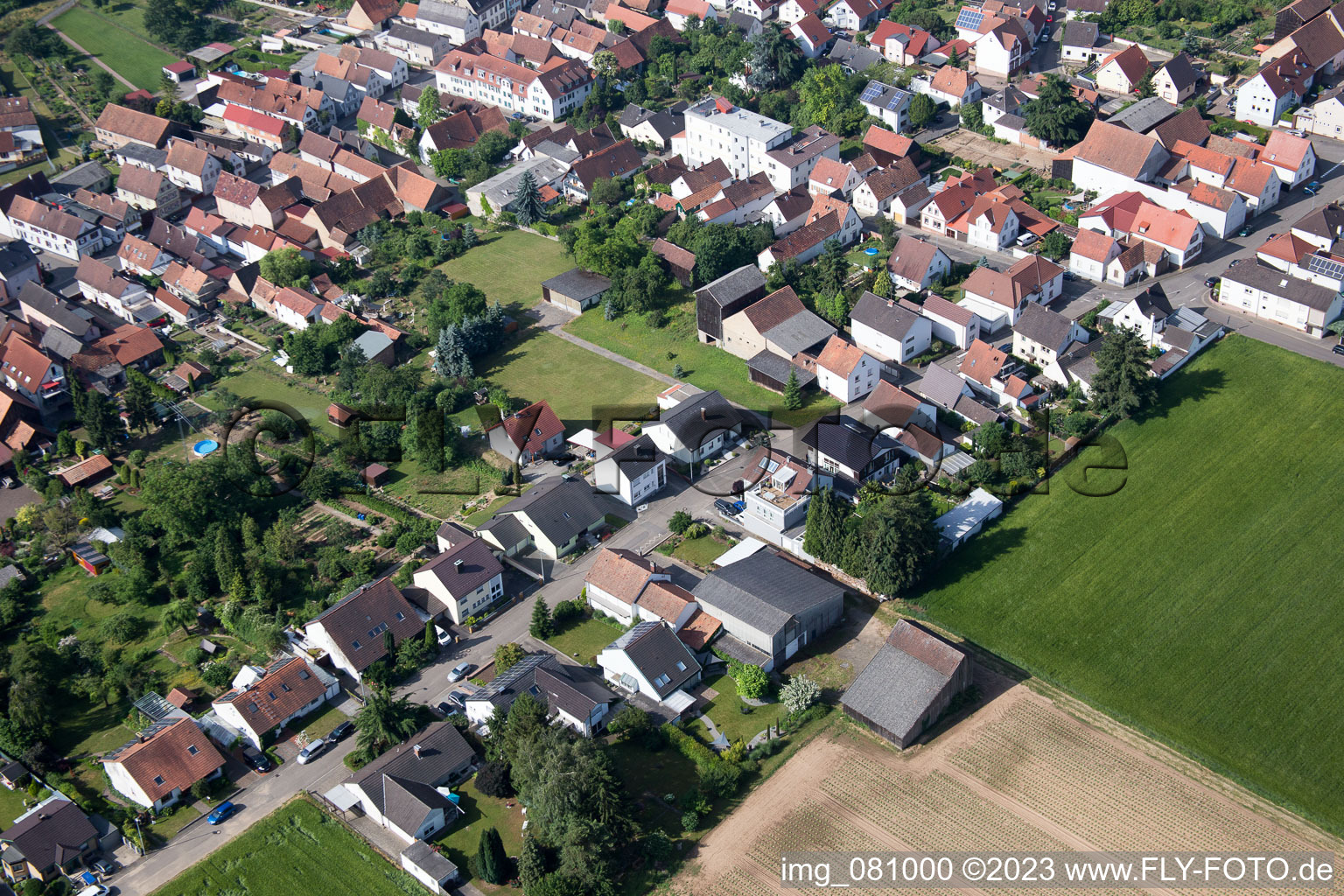 Quartier Herxheim in Herxheim bei Landau dans le département Rhénanie-Palatinat, Allemagne hors des airs