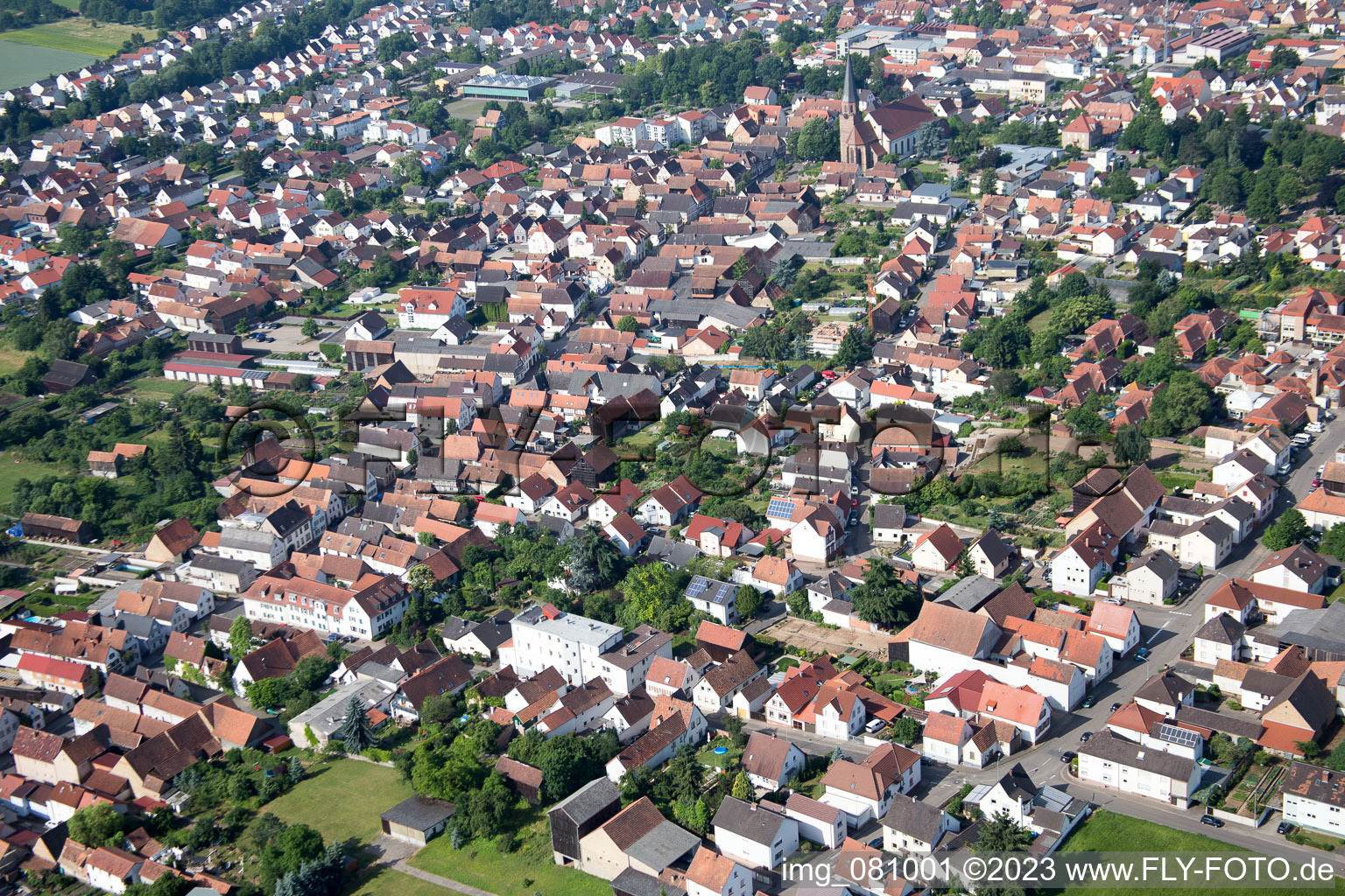 Quartier Herxheim in Herxheim bei Landau dans le département Rhénanie-Palatinat, Allemagne vue d'en haut