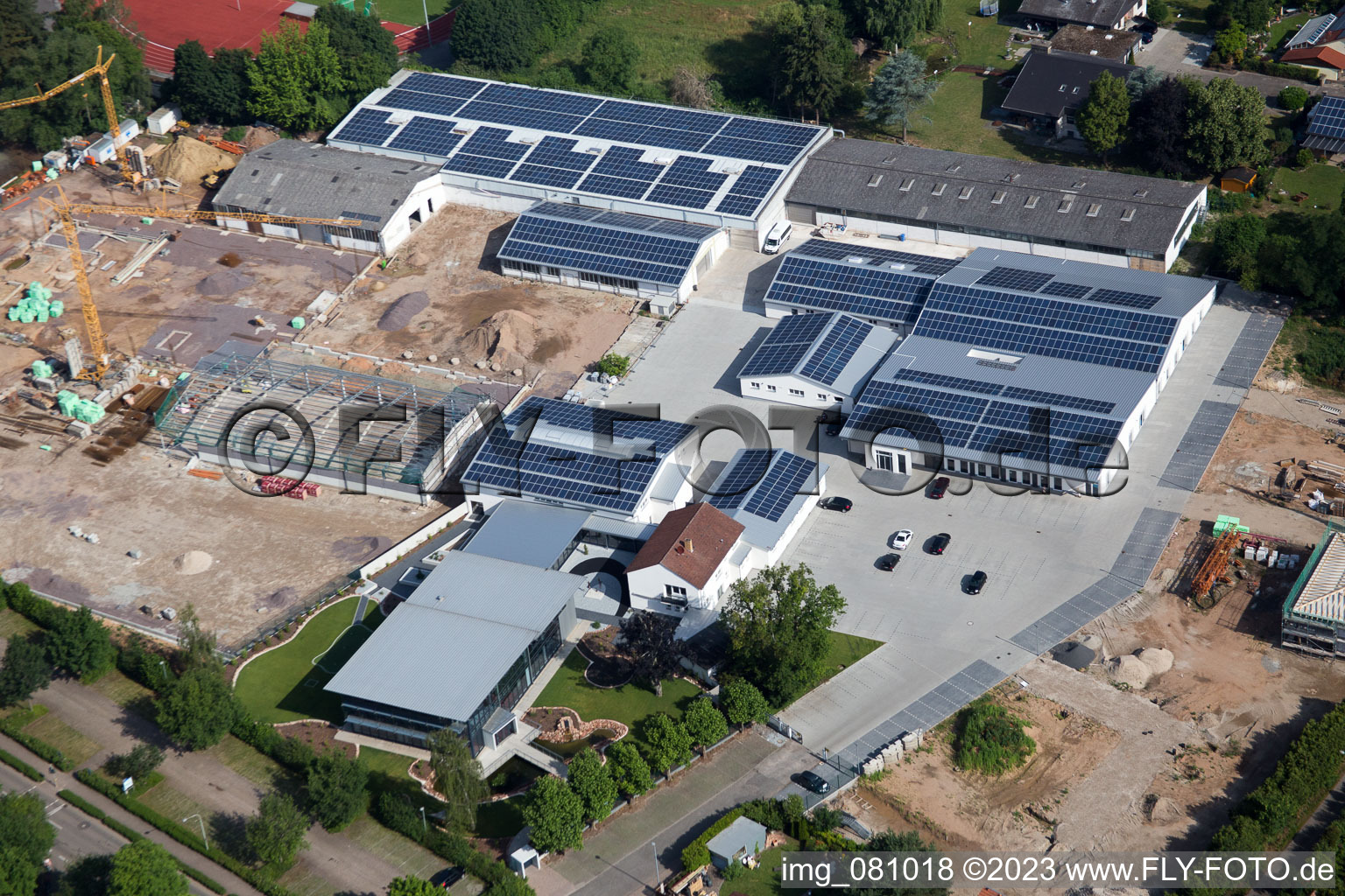 Vue oblique de Quartier Herxheim in Herxheim bei Landau dans le département Rhénanie-Palatinat, Allemagne