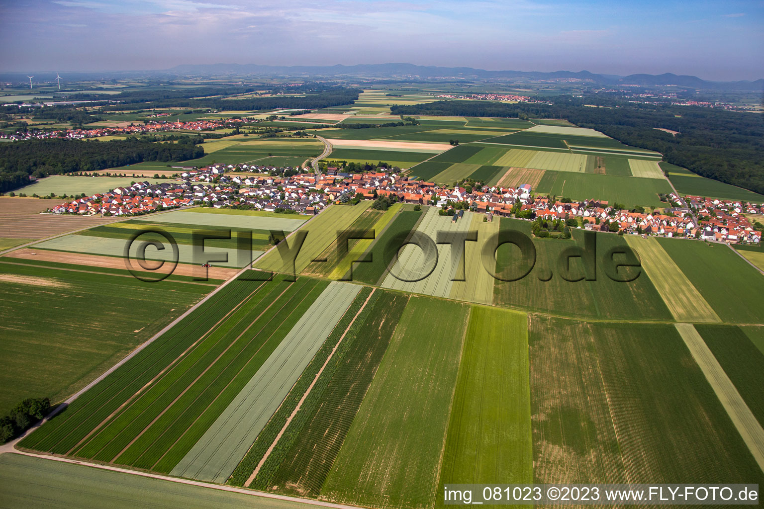 Quartier Hayna in Herxheim bei Landau dans le département Rhénanie-Palatinat, Allemagne d'en haut