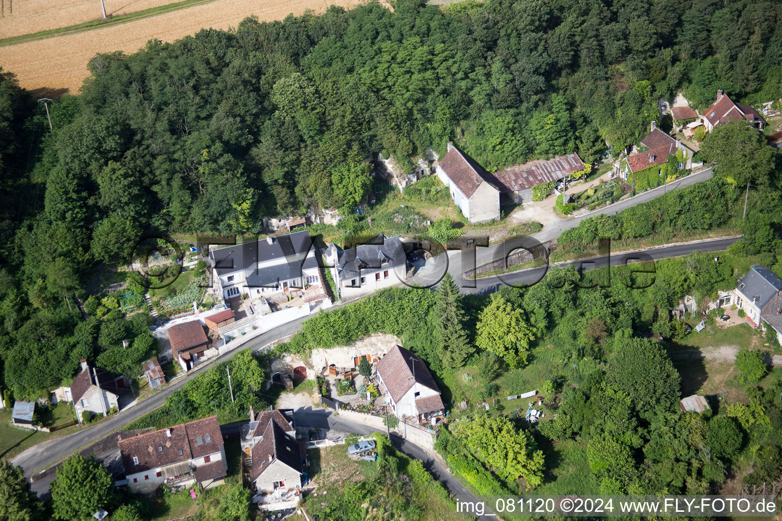 Photographie aérienne de Saint-Rimay dans le département Loir et Cher, France